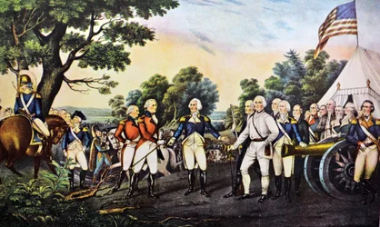 Kapitulation von General Burgoyne in Saratoga N.Y. am 17. Oktober 1777